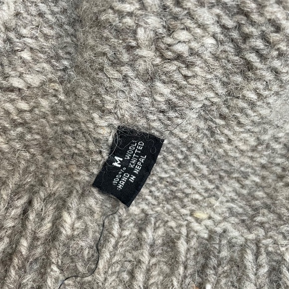 Joseph Anthony Chunky Hand Knitted Wool Cardigan, Men's Medium - Picture 6 of 10